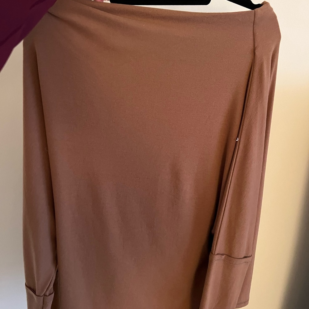 Brown Soft Off Shoulder Sweater